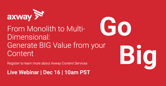 Learn more about #contentservices in our latest #GOBIG webinar series! Register by clicking below bit.ly/3lygoFy