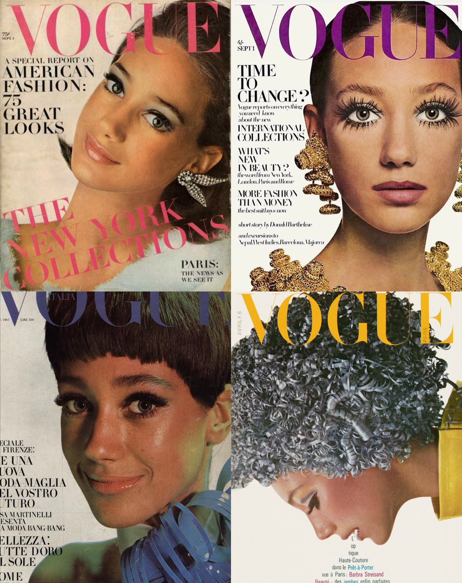 MARISA BERSON Vogue US September 1965Vogue UK September 1968Vogue Italia April 1966Vogue Paris June 1967
