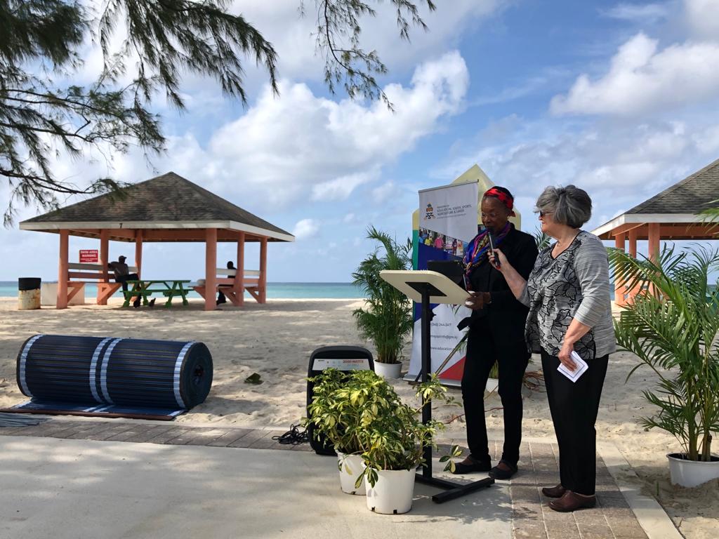 Happy to be a part of a Government that supports our elderly and persons needing extra assistance in order to enjoy our beautiful beaches and crystal clear waters. Mobi-Mats are being installed at the Seven Mile Beach and Governor's Beach today to increase accessibility for all.