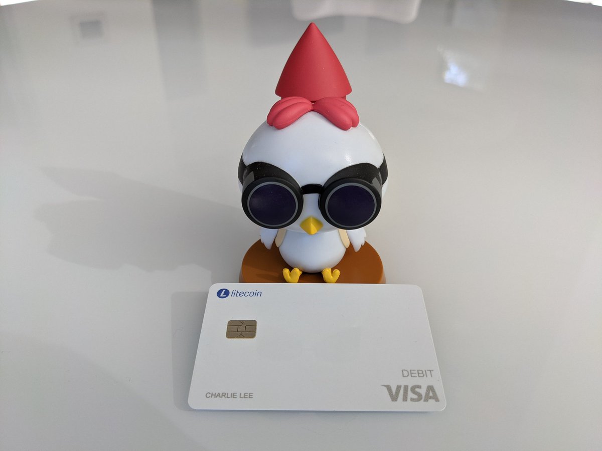 Litecoin Card is now open to all US residents! Sign up at  https://t.co/Bf1PolOY4O today and get your 💳 #LitecoinCard so you can  #PayWithLitecoin everywhere Visa is accepted. 😲🚀 * Chikun figurine not