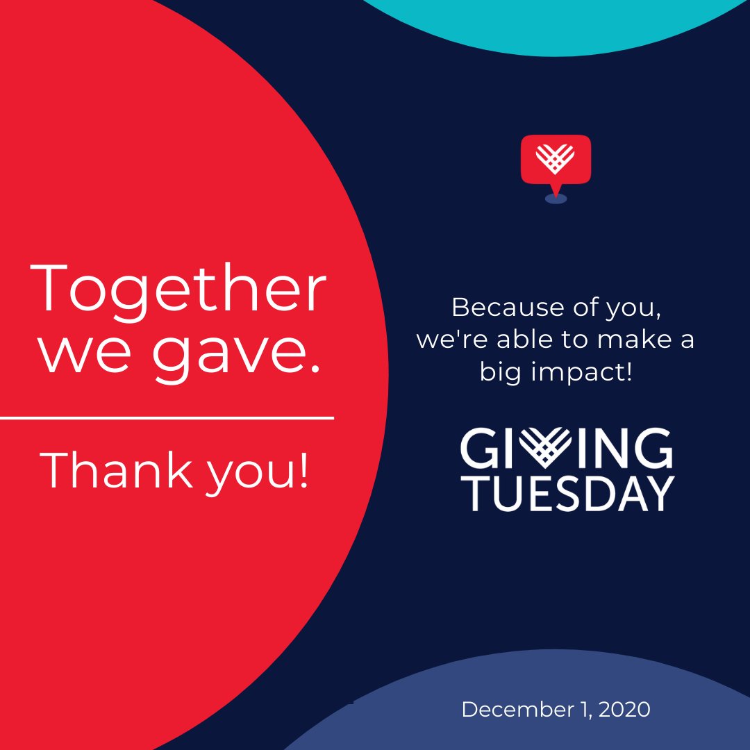 It's #ThankYouWednesday! We are so grateful to everyone who spread the word and donated during GivingTuesday, thank you!