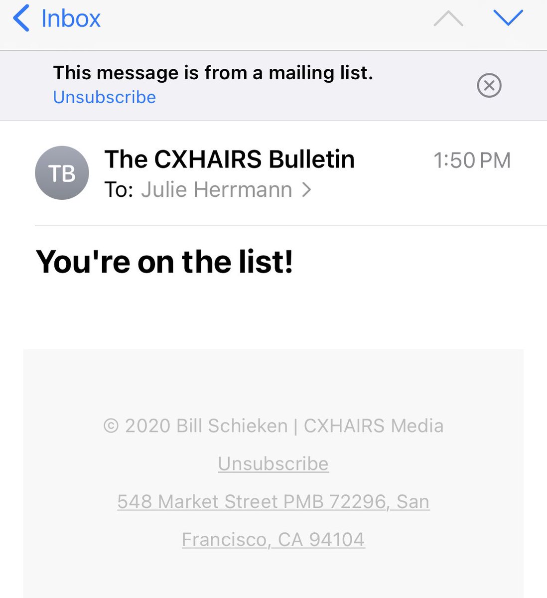 Not to brag, but I am on the list.