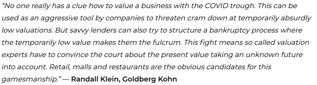 Here is  @GoldbergKohn's Randall Klein: