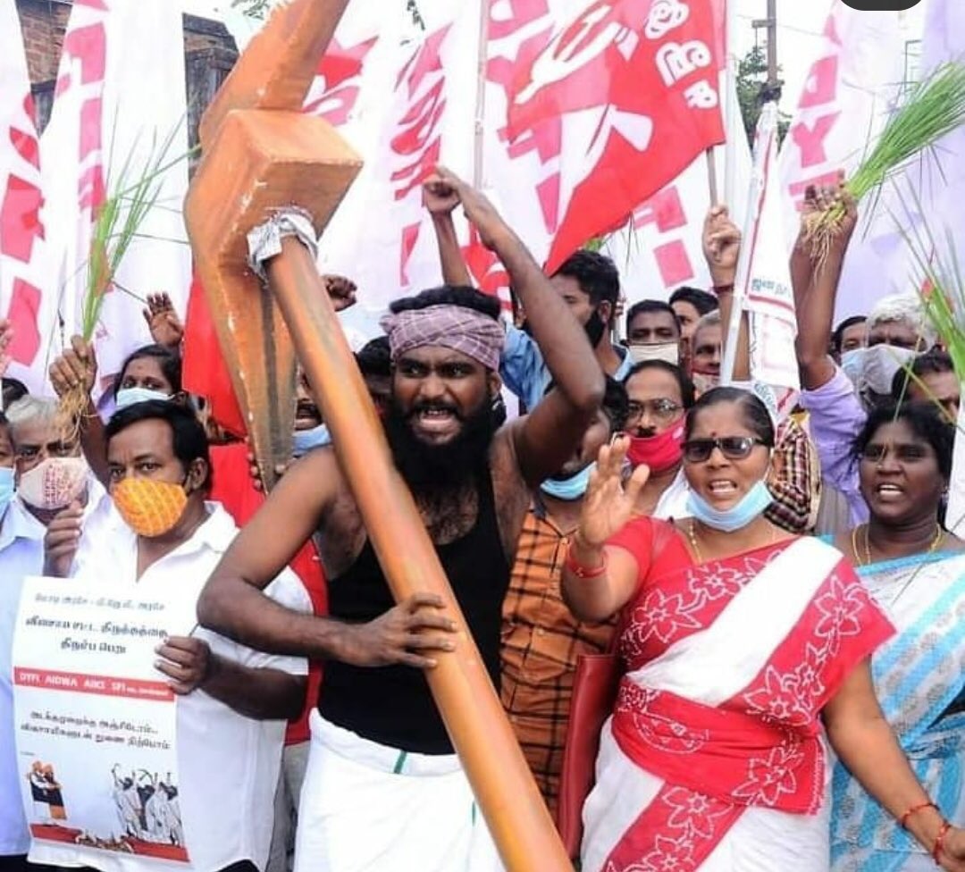 Pan-india solidarity— today's images from Bihar, Jharkhand,TamilNadu,Tripura, Kerala,Maha.THIS is how the left organises:demonstrations in every district,led by  @KisanSabha &supported by all left mass orgnsationsNow, unless they're all "misguided" Khalistani separatists...23/n