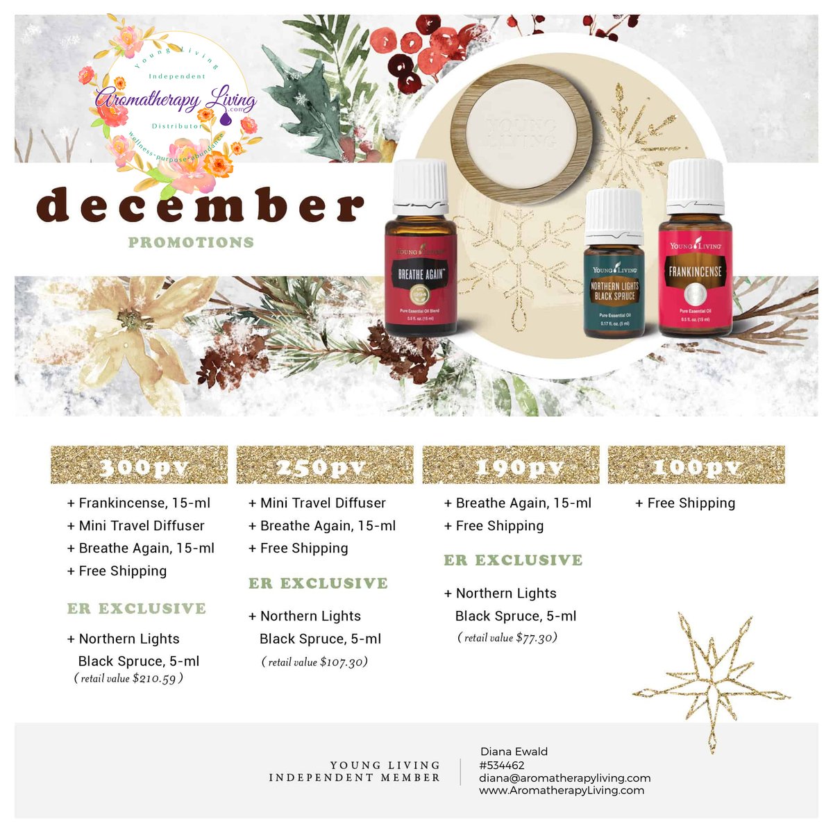 AromatherapyLiv's tweet photo. Chase out the chill and keep things cozy this winter with wellness favorites! You’ll be wreathed in well-being as you are surrounded by seasonal scents. 🎄 https://t.co/0Hqzrmf0Ex
#DecemberPromos #Frankincense https://t.co/p4y2xZpzwa