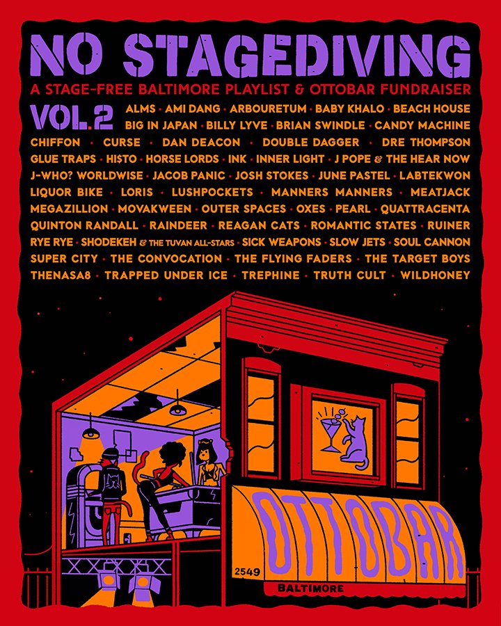 Arbouretum is very happy to be included here: an immense two-volume collection of songs by local artists, the proceeds from which will go towards saving Baltimore's iconic Ottobar, Arbouretum's most-played venue! nostagediving.bandcamp.com