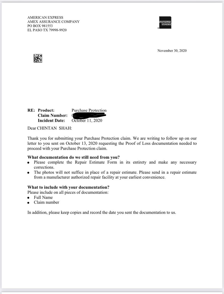 chintanshah123's tweet image. @AskAmex #Amex -  I used to love your customer svc. Filed a #purchaseprotection claim on my Business Blue Plus and you want repair cost to repair a canvas print!!!! I even sent photos, which were unacceptable. Where does one go to “repair” this?