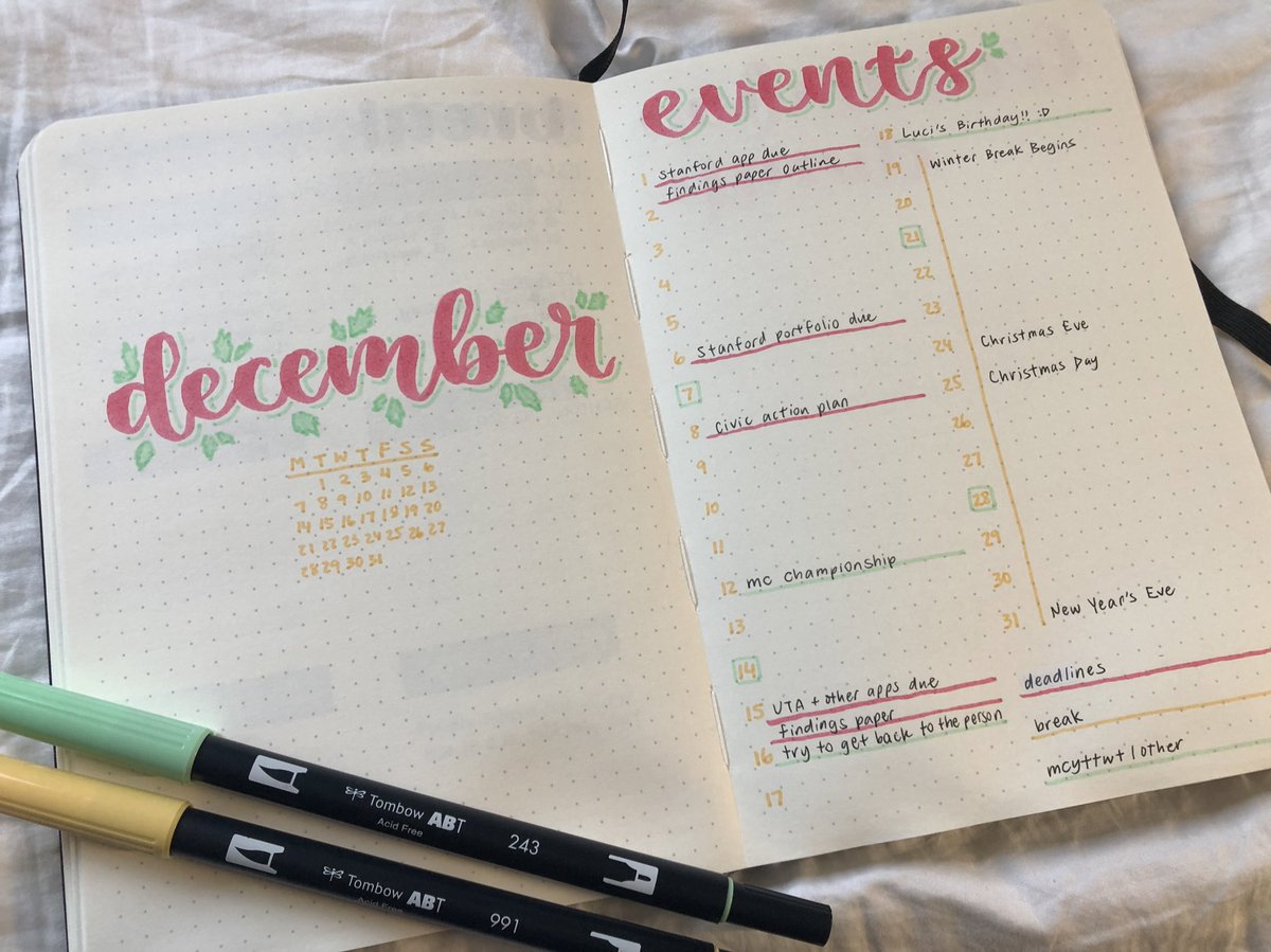 a6duckie's tweet photo. been a while since i’ve had a decently aesthetic bujo spread haha https://t.co/xmmcqoUvs5