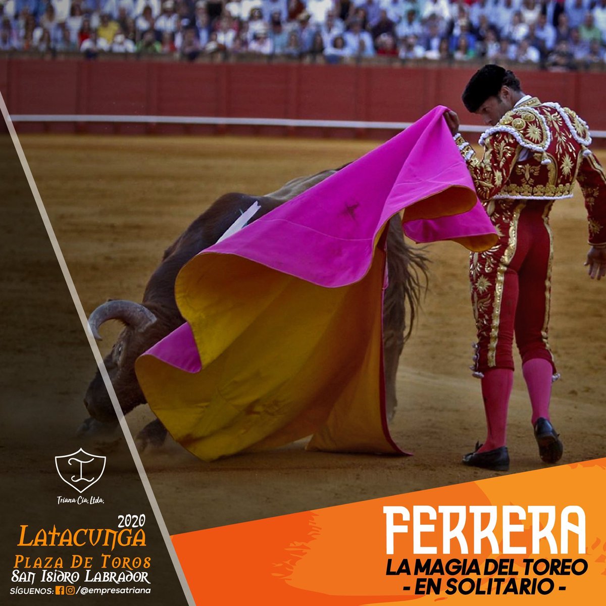 ¡El torero del momento llega a #Latacunga2020!⁣⁣
⁣⁣
Compra ya tus entradas y disfruta de la magia de Antonio Ferrera.⁣ Viernes 4 de diciembre 15h30.⁣
⁣⁣
Puntos de venta: Taquillas de la plaza, Swissötel y ticketshow.com.ec
⁣⁣
#toros #taurinos #Ferrera