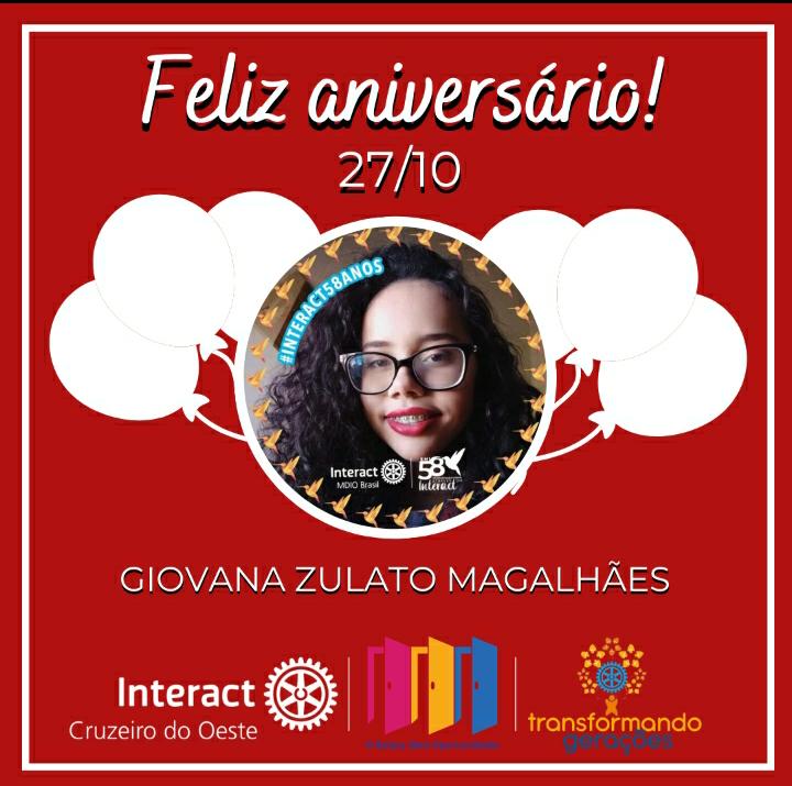 interact_cdo's tweet image. Na terça feira (27/10), nossa companheira Giovana Zulato Magalhães fez aniversário. Queremos desejar muito sucesso a nossa companheira. Nos te amamos💙
.
.
.
.
.
#aniversariantesdomês
#parabéns #Interact #ORotaryAbreOportunidades