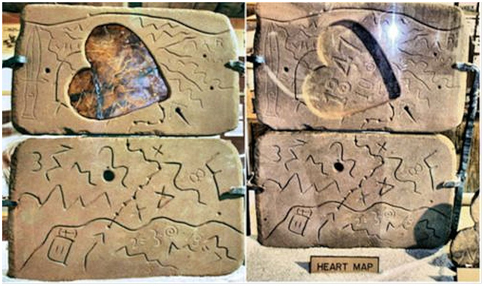 There were discovered a set of strange carved stones in the area, the "Peralta Stones", which are said to be a map to the treasure.