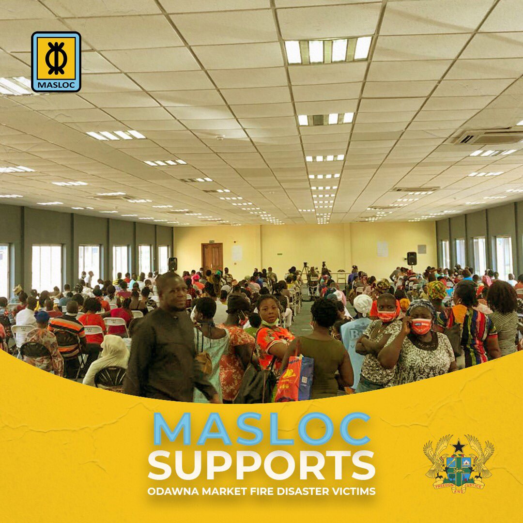 malikofori's tweet photo. #MASLOCSupport @maslocgh gave out GHC 2,000,000 to over 2000 traders who got affected at the Odawna market fire disaster 👏 https://t.co/9Po0RW5Hgy