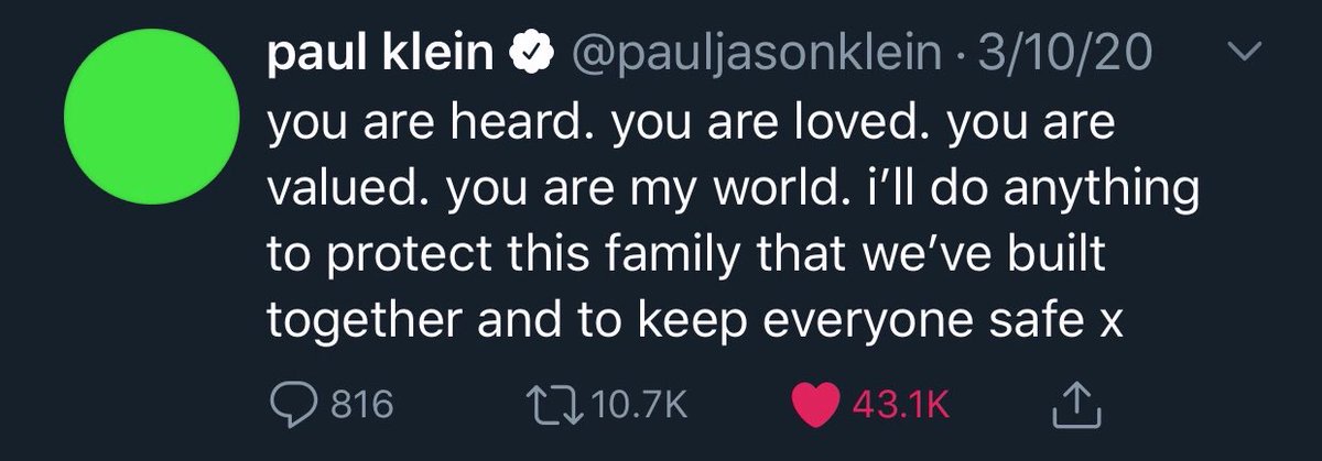 paul tweeted this cryptic message that few fans actually understood when the situation gained traction. the band didn’t want to hurt lewis’ name in the industry where he was still working, so it never really felt like justice.