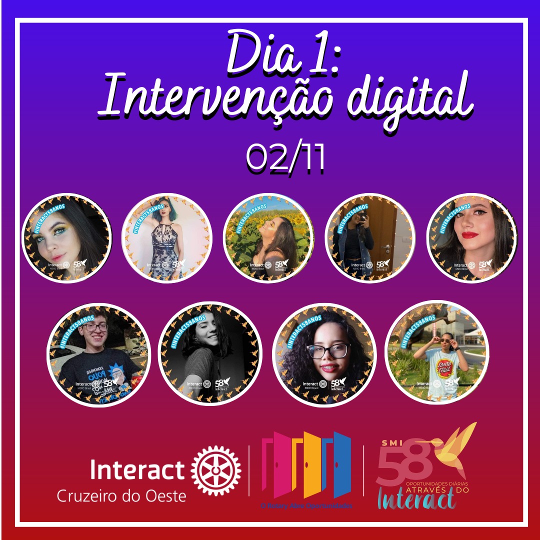 interact_cdo's tweet image. Na segunda feira (02/11) se inicia o primeiro dia da SMI, com a proposta de intervenção digital, todos os companheiros do clube colocaram filtros do evento em suas redes sociais. Vamos combinar o clube de cdo é muito lindo💙
.
.
.
.
.
#ORotaryAbreOportunidades #SMI #Interact