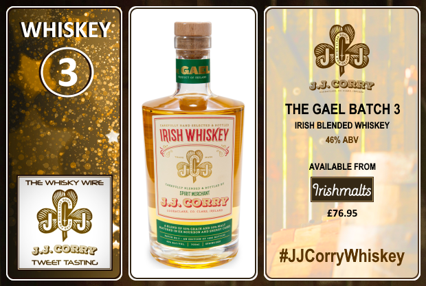 Steve Rush (@thewhiskywire) on Twitter photo It’s time to move onto our third drop of dramspankage: <a href="/WhiskeyGate/">J.J. Corry Irish Whiskey</a> J. J. Corry - The Gael Batch 3. What nasal niceties can you pick up? #JJCorryWhiskey It’s time to move onto our third drop of dramspankage: <a href="/WhiskeyGate/">J.J. Corry Irish Whiskey</a> J. J. Corry - The Gael Batch 3. What nasal niceties can you pick up? #JJCorryWhiskey