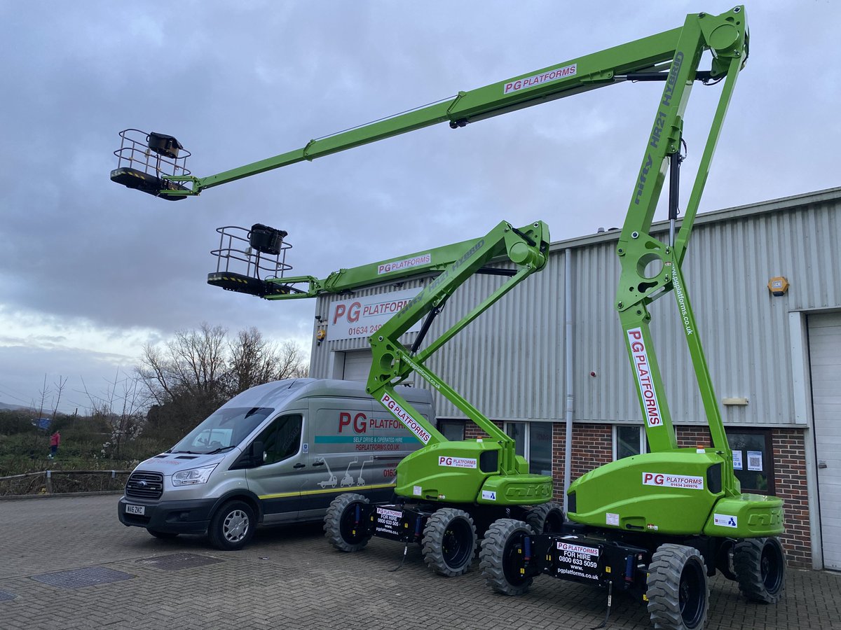 2 New Nifty Lift HR21 Hybrids delivered this week and straight out on hire. Incredible teamwork from all at <a href="/PGPlatforms/">PG Platforms</a>  &amp; <a href="/NiftyliftWorld/">Niftylift Worldwide</a> on the incredible turn around on these two machines from order to delivery.