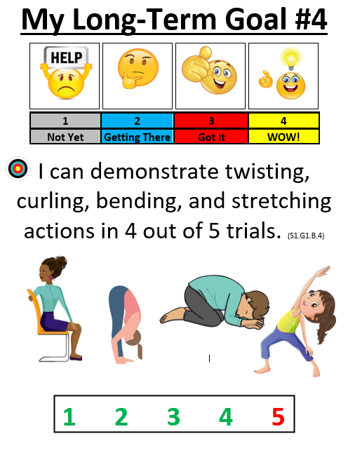 BHunterinBmore's tweet photo. Worked on creating personal goal tracking sheets from revised IEPs today. When in-person I laminate these and post them so Ss can see them/track progress as we work. For #virtualteaching I put it in the slides or share my screen. Feedback/Thoughts?
#PhysEd #physedgeeks #AdaptedPE https://t.co/DgKYa02GHG