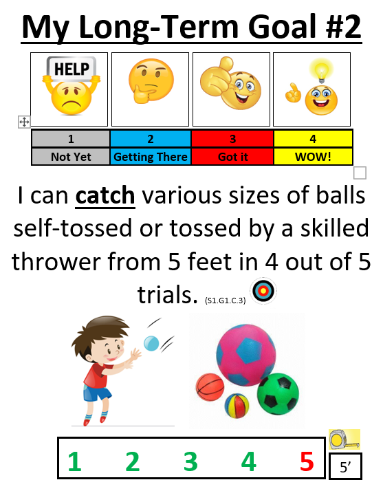 BHunterinBmore's tweet photo. Worked on creating personal goal tracking sheets from revised IEPs today. When in-person I laminate these and post them so Ss can see them/track progress as we work. For #virtualteaching I put it in the slides or share my screen. Feedback/Thoughts?
#PhysEd #physedgeeks #AdaptedPE https://t.co/DgKYa02GHG