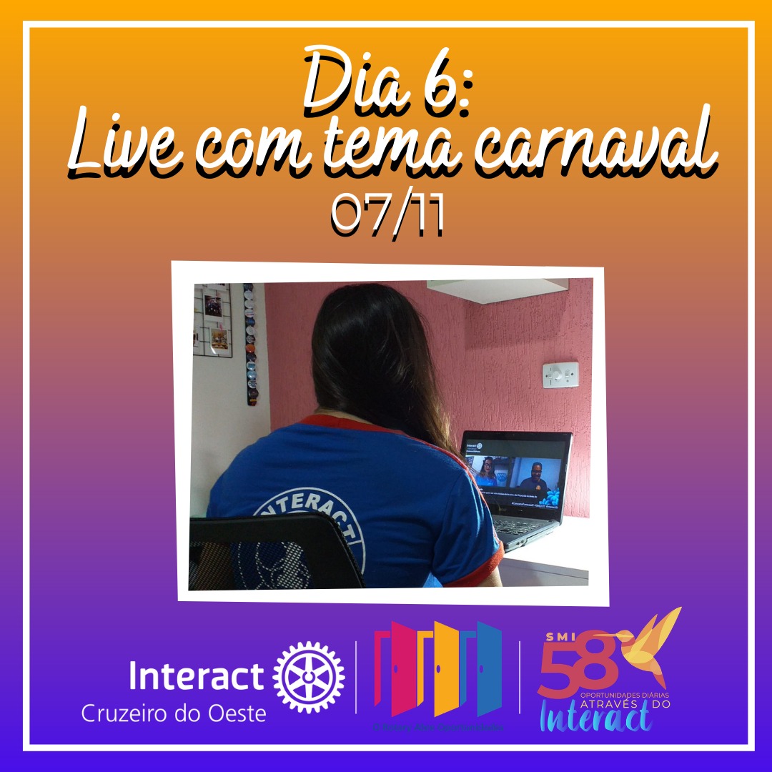 interact_cdo's tweet image. No sábado (07/11) a atração do sexto dia da SMI foi uma live com a temática de carnaval, o clube se divertiu assistindo e interagindo. 🎉💙
.
.
.
.
.
#smi2020 #interact58anos #ORotaryAbreOportunidades #carnaval