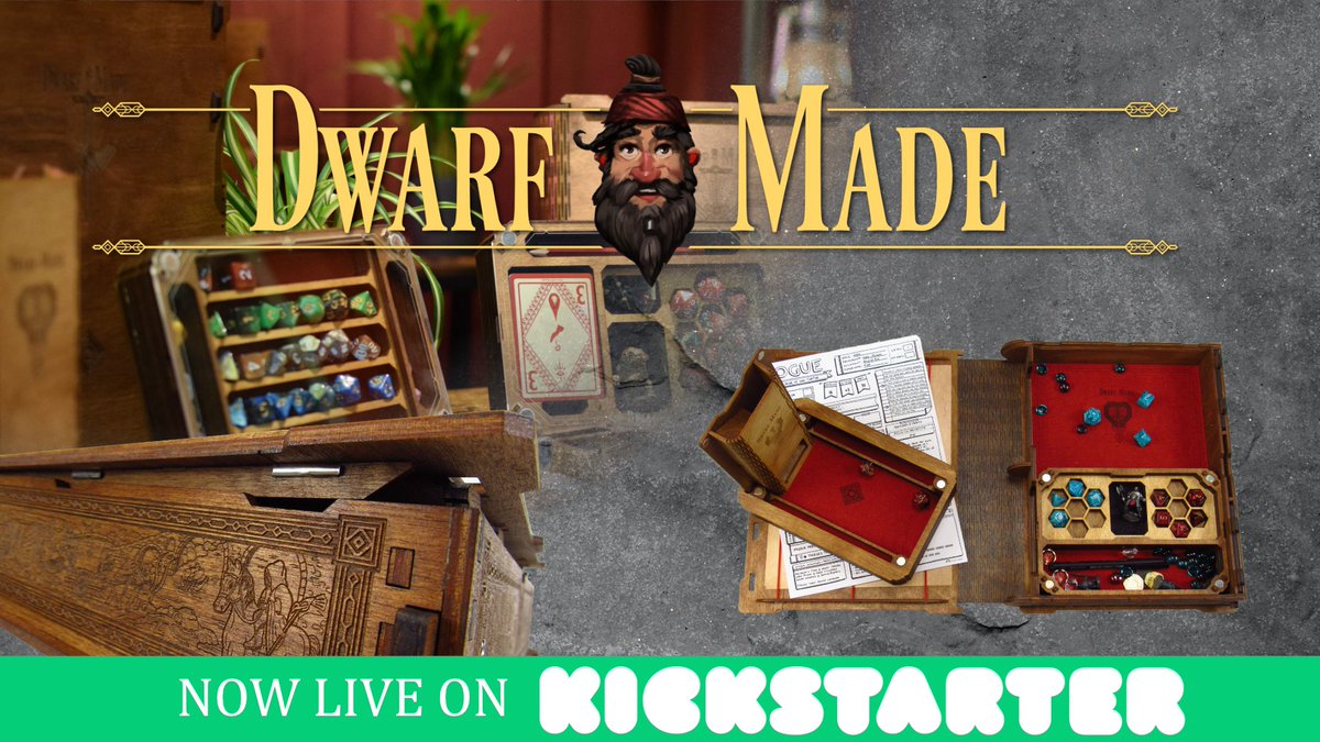 OrnateEngineer1's tweet photo. Took us a tiny bit longer than planned to polish up the last bits and pieces, but we JUST hit LAUNCH on the Dwarf-Made Kickstarter!!!

Spread the word and help us unlock more goodies for backers!
https://t.co/SqvRVcuFkI https://t.co/QKa7nKhpjL