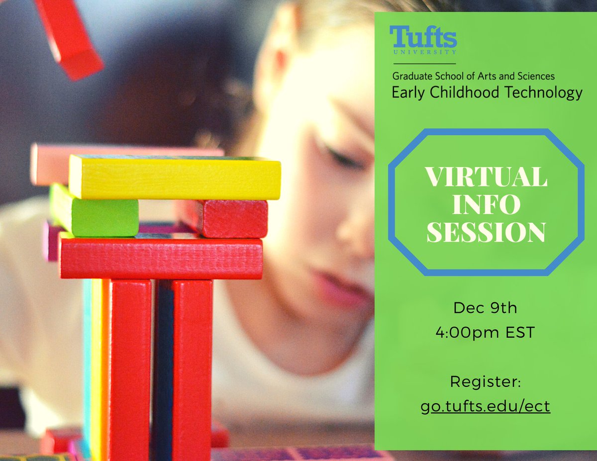 Reserve your spot at the ECT Virtual Open House next Wednesday, 12/9 @ 4PM (EST)!

Take your next step to being a leader in #edtech for #earlychildhood!