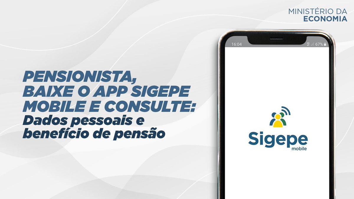 #GOVERNODIGITAL I Com o app Sigepe Mobile, os pensionistas podem consultar dados pessoais, do seu benefício, de pensão e ainda realizar atualizações cadastrais. Saiba mais: bit.ly/3liUBSx