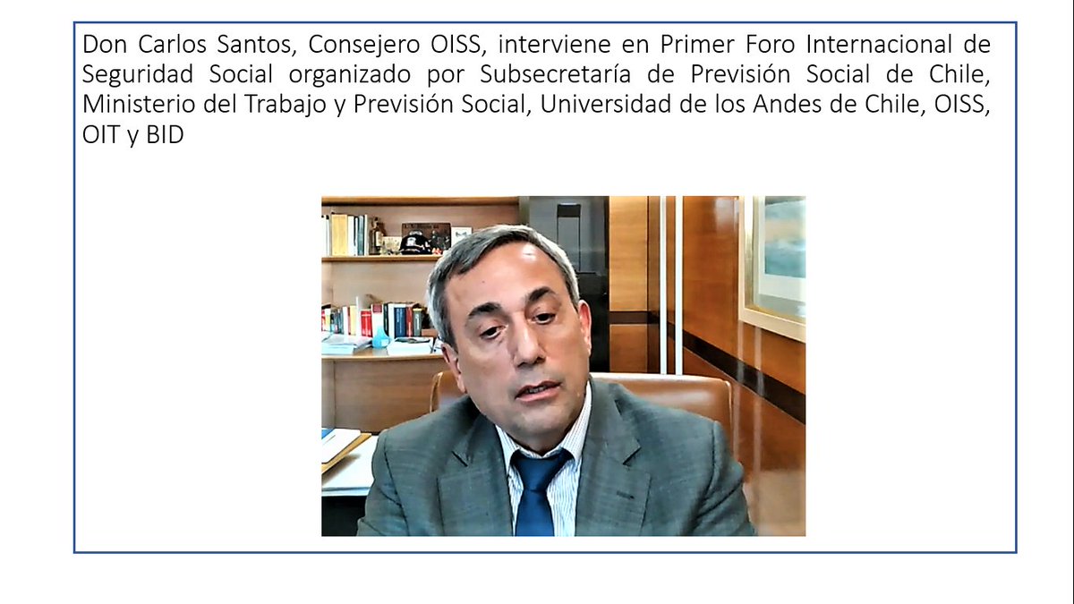 OissPeru's tweet photo. Consejero OISS interviene en Primer Foro Internacional de Seguridad Social 

@MintrabChile @uandes @D_Magisterial @Minsa_Peru @MTPE_Peru @EsSaludPeru @SuSaludPeru @SBSPERU @pcmperu https://t.co/FQePsTiFx3