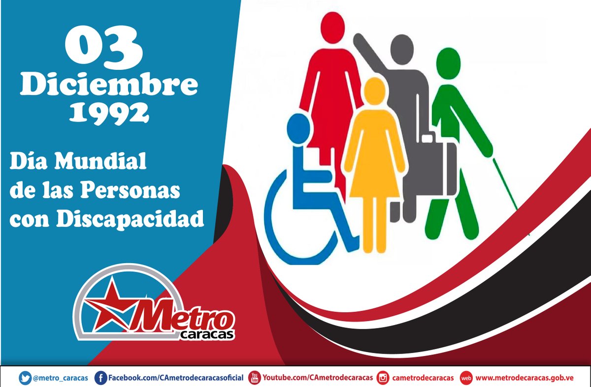 #Efemérides 🗓️ || #HOY celebramos el Día Internacional de las Personas con Discapacidad, importante fecha donde se realza el ímpetu y la valentía de este sector de la sociedad dispuesto a seguir su vida normal sin tener en cuenta su impedimento físico o mental https://t.co/VGb3JSNUtd