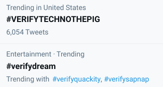 ohhhd3ar's tweet photo. I love how everyone elses stans are like #VerifyDream or #verifykarljacobs and then there is the Techno stans like #VERIFYTECHNO https://t.co/8Tw5smo0nj
