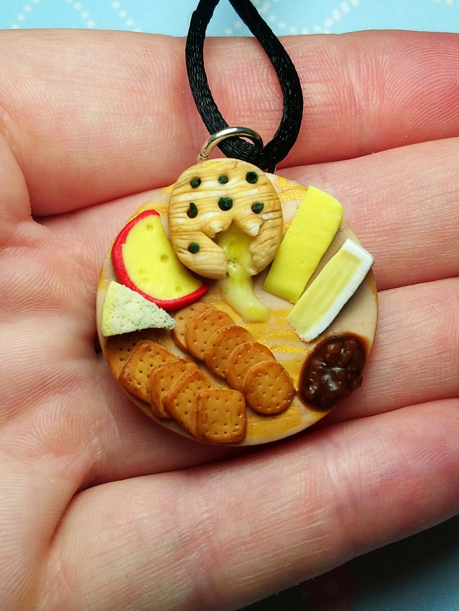 KatKraft's tweet photo. Excited to share the latest addition to my #etsy shop: Cheese Board Pendant https://t.co/sIIxHmCHzy #christmas #polymerclay #cheese #cheeseboard #minifood #handmade #fakefood #epiconetsy #hmhour #smallbiz #hmnation #HandmadeHour https://t.co/FGPiZX5IA6