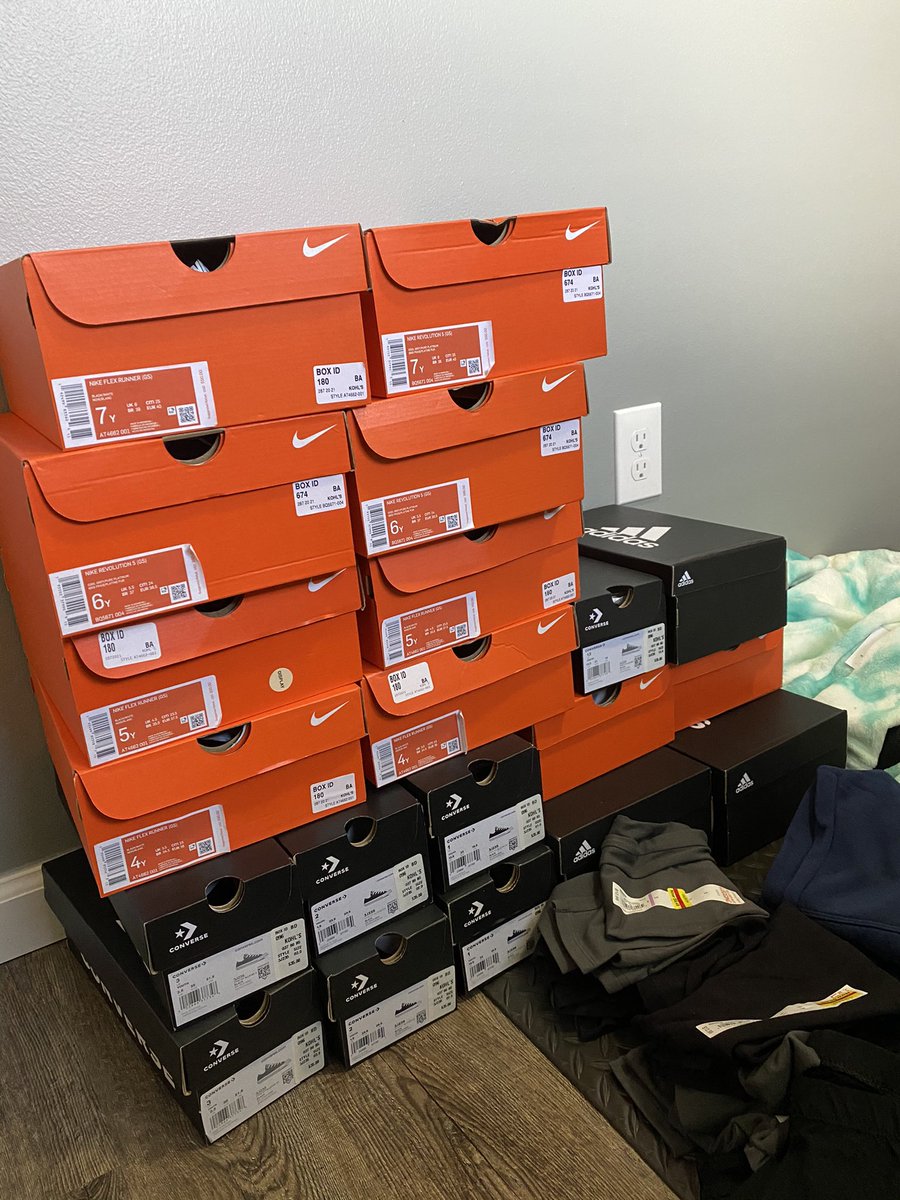 23 more coats and 15 more pairs of shoes in this batch! 61 coats plus 20 shoes total. $930 spent, brings the total to $1930 spent total. Still have ~$800 for Christmas presents and gift cards.