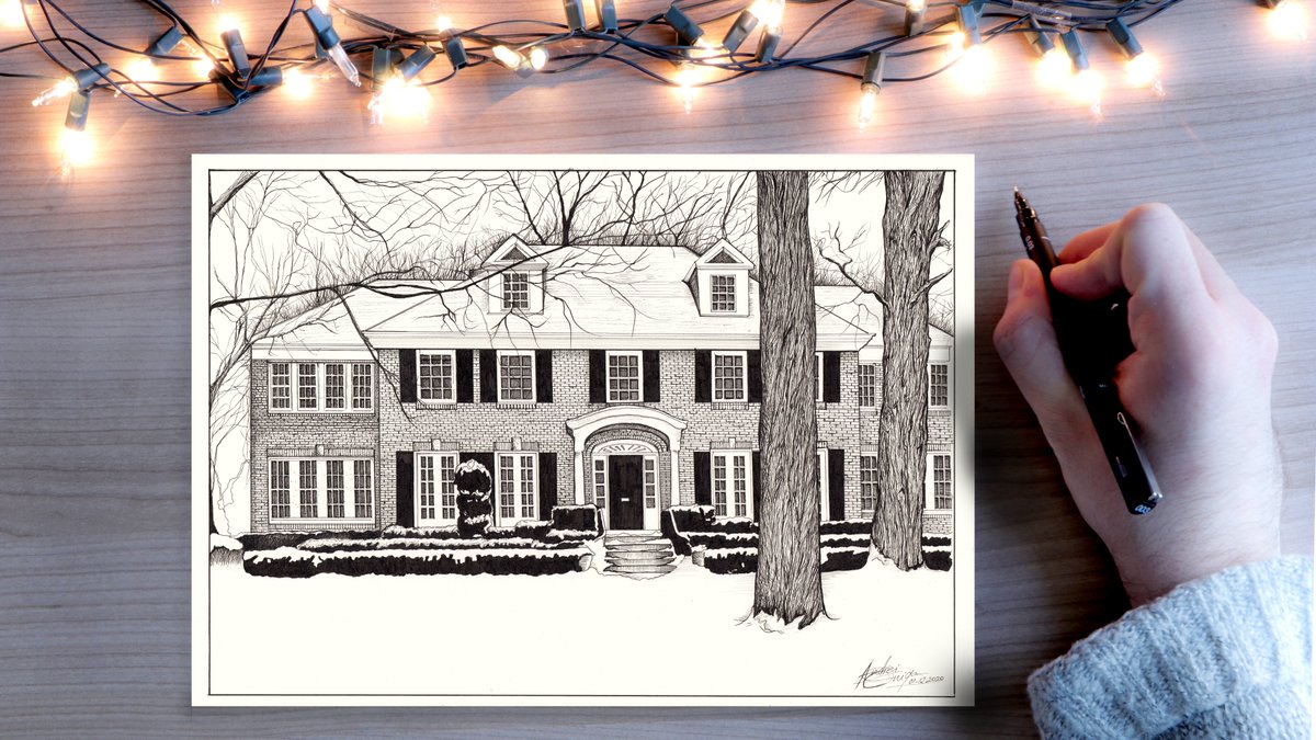 razvan_oniga's tweet photo. My drawing of the iconic McCallister house from HOME ALONE
Time Lapse video on my Youtube channel: https://t.co/b9io8R0VLy

#HomeAlone @IncredibleCulk @Home_Alone_Kev https://t.co/2sbTUU6qy2