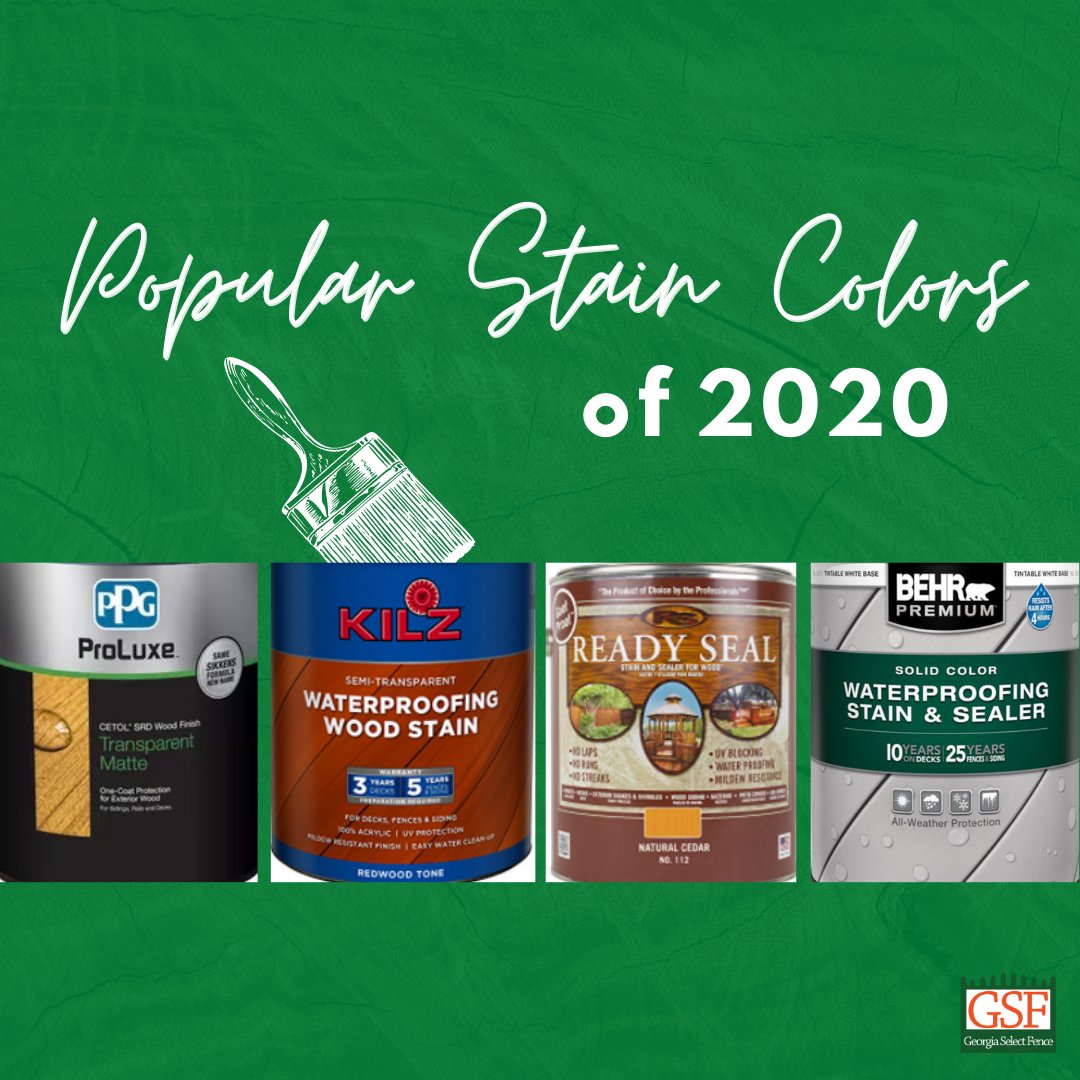 GaSelectFence's tweet image. Popular Stain Colors of 2020 🎨  

Learn More👇🏽 
bit.ly/2VruyOv

#GASelectFence #Fence #McDonough #CowetaCounty #FayetteCounty #HenryCounty #Yard #BackYard #Home #House #HomeService