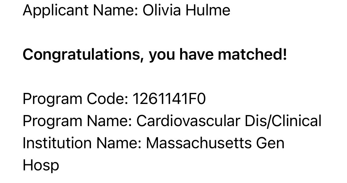 Olivia Hulme, MD (@oliviahulme_md) on Twitter photo So excited and grateful to be heading across town for Cardiology Fellowship! 🫀<a href="/MGHCVFellows/">MGH Cardiology Fellows</a> <a href="/BrighamMedRes/">Brigham and Women's Medicine Residents</a> So excited and grateful to be heading across town for Cardiology Fellowship! 🫀<a href="/MGHCVFellows/">MGH Cardiology Fellows</a> <a href="/BrighamMedRes/">Brigham and Women's Medicine Residents</a>