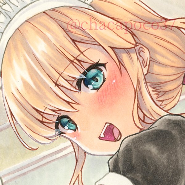 金髪メイドさん😇🙏✨
#創作
#メイドさん 