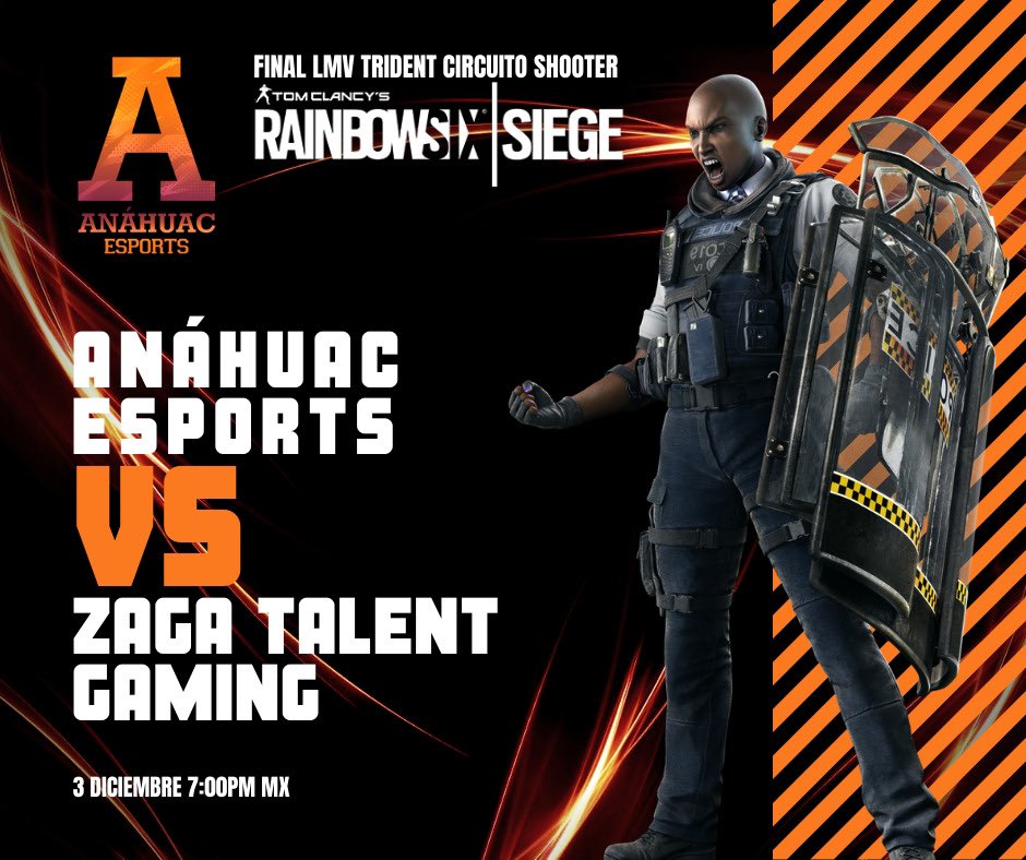 Mañana nuestra escuadra de Rainbow 6
 juega la final del Circuito Shooter en el bracket Trident de la <a href="/LMVmx/">Liga Mexicana de Videojuegos</a> !!
#GOAnáhuac #GoANH 🏆🥇