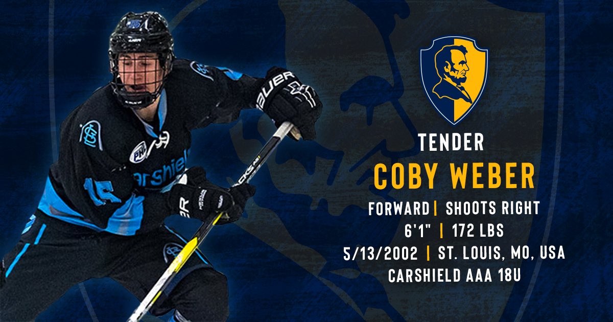 Jr_Blues's tweet photo. 🚨 TENDER ALERT!🚨

You thought we were done!? We got one more for ya! 

Please help us welcome Coby Weber for the 2021-22 season! 

#WelcomeToTheFamily #JrBluesHockey https://t.co/QeN51abPTN