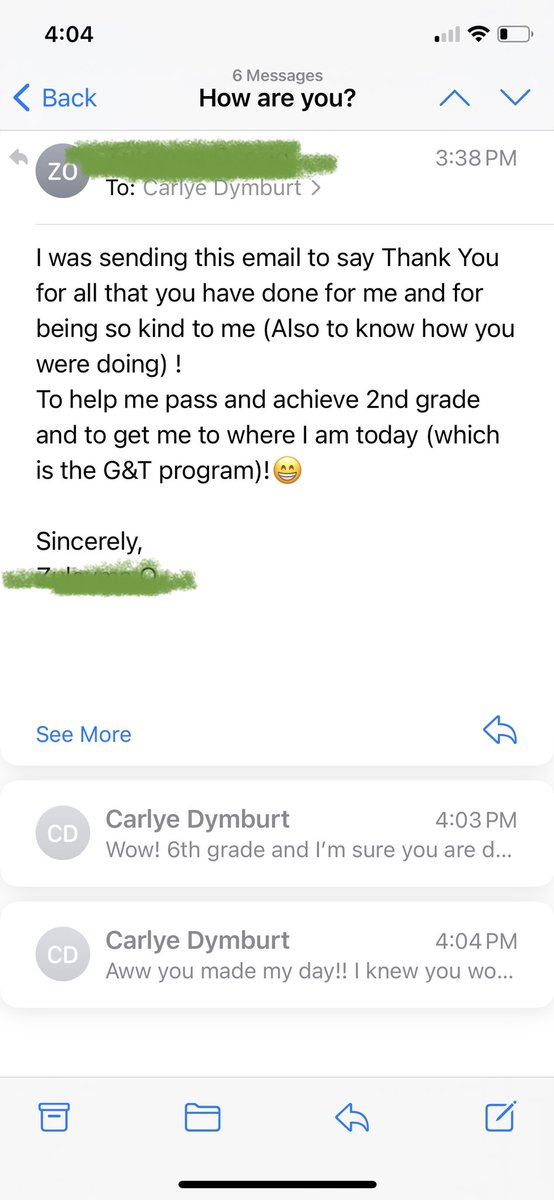 Getting emails like this from a student 4 years ago made my day!! Can’t believe she is in 6th grade and doing amazing in the Gifted and Talented program!!@nbpschools <a href="/RooseveltNBPS/">Roosevelt School</a>