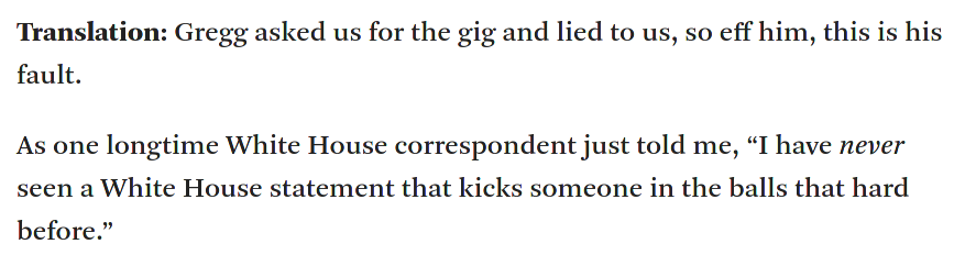It gets better too, here is some commentary on it from the news blog on 538.I'd like to know which white house correspondent said that, and what they think of the last 4 years...
