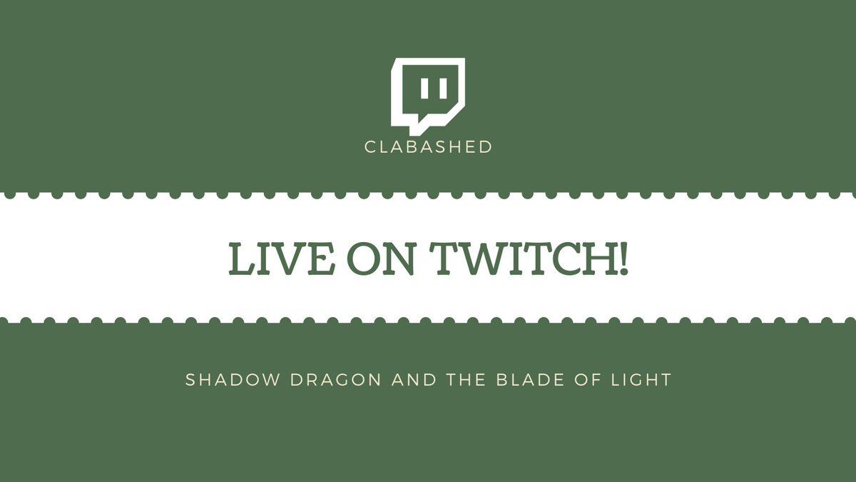 clabashed's tweet image. We&apos;re LIVE!

Continuing our Fire Emblem adventure with Shadow Dragon and the Blade of Light pt2. Hope to see you there! 

twitch.tv/clabashed