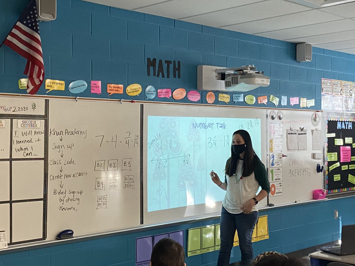 SusanLoveless23's tweet image. Excellent Number Talk in @MrsElliott5th’s class where students shared strategies and considered others’ reasoning.   Loved the use of student work as the model to analyze and discuss in the share-discuss phase in @MrsQuigleyJCE’s class today! #creatinglearningexperiences