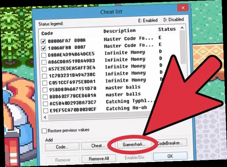 Pokemon Emerald cheats, Full list of codes and how to use them