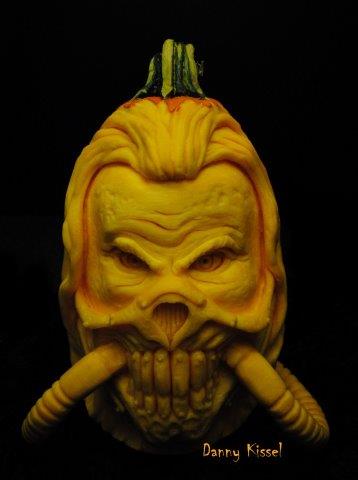 dannykissel88's tweet photo. Sad to hear Hugh Keays-Byrne passed away today. My dad and I watched Mad Max when I was little and it was a great decision to bring him back to play Immortan Joe in the recent Mad Max. As soon as the movie came out, I wanted to sculpt him in pumpkin. @MadMaxMovie #pumpkinlife https://t.co/Q6uGhTTxdZ