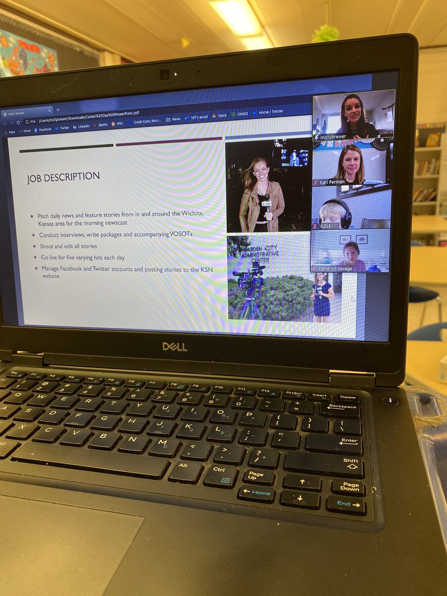 10 tv News Reporter Molly Brewer joined Mrs Perman’s class today! She told the students about her career and how she finds news stories. #itsworthit #wesowls