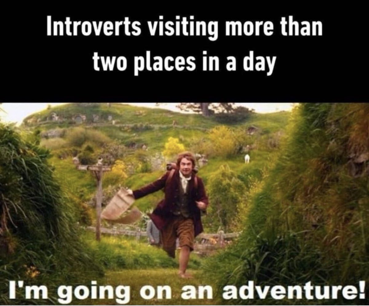 Scorpiones617's tweet photo. Live footage of me leaving the Shire. #introvertedextrovert #adventure #nerdalert #hobbit #introvert #mustdoactivities https://t.co/uSa9pKETfg