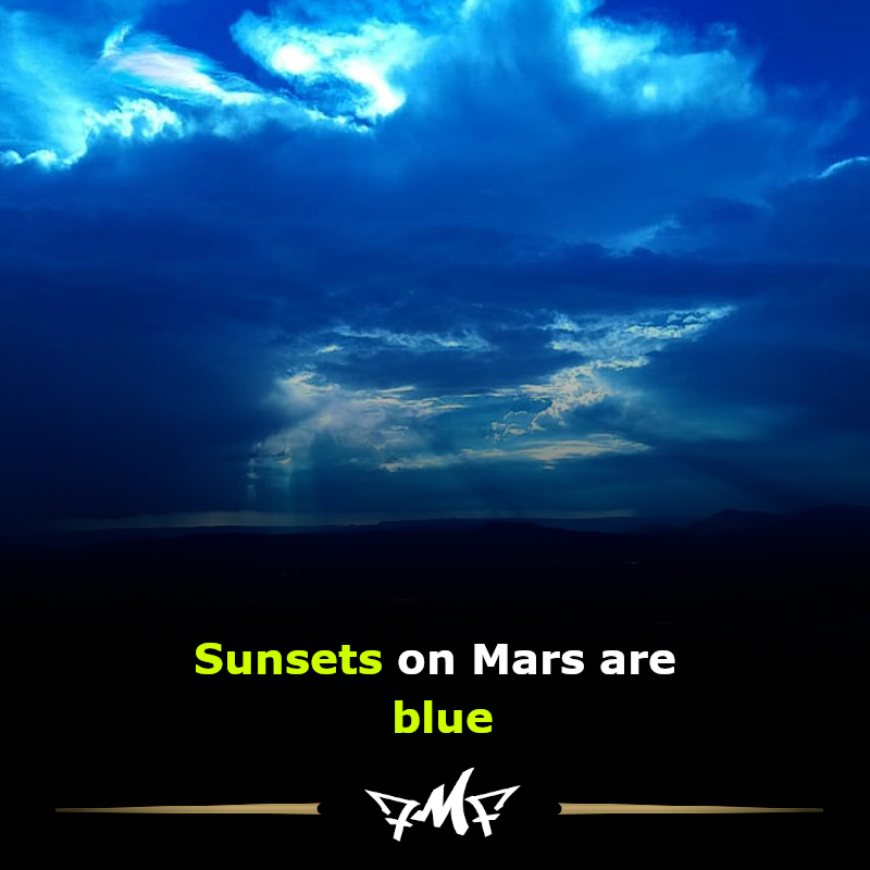 fairmeanorfoul's tweet photo. The sky of Mars near the Sun appears blue 🔵🌌
while the sky far away from the Sun appears red 🌌🔴
Fine dust makes the blue near the Sun's part of the sky much more prominent 🔵🌅☀️
Source: https://t.co/YKYiXZogeE
#marsfacts #sunrisefacts #sunsetfacts #SkyFacts https://t.co/C5XWRirA9e
