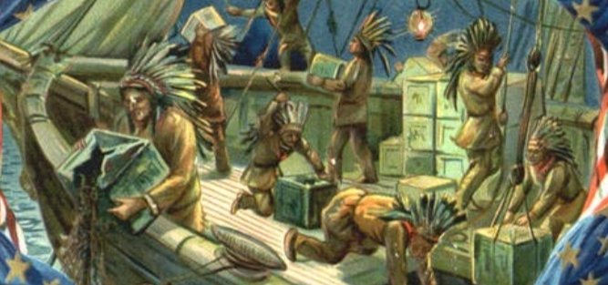 Sarah__Fulton's tweet photo. Do you know that it was me who was credited with the idea of dressing up the men who took place at the Boston Tea Party as Mohawk Indians , painting their faces and dressing in Native American clothing?#HistoryatVasco https://t.co/2oQxYeux3M