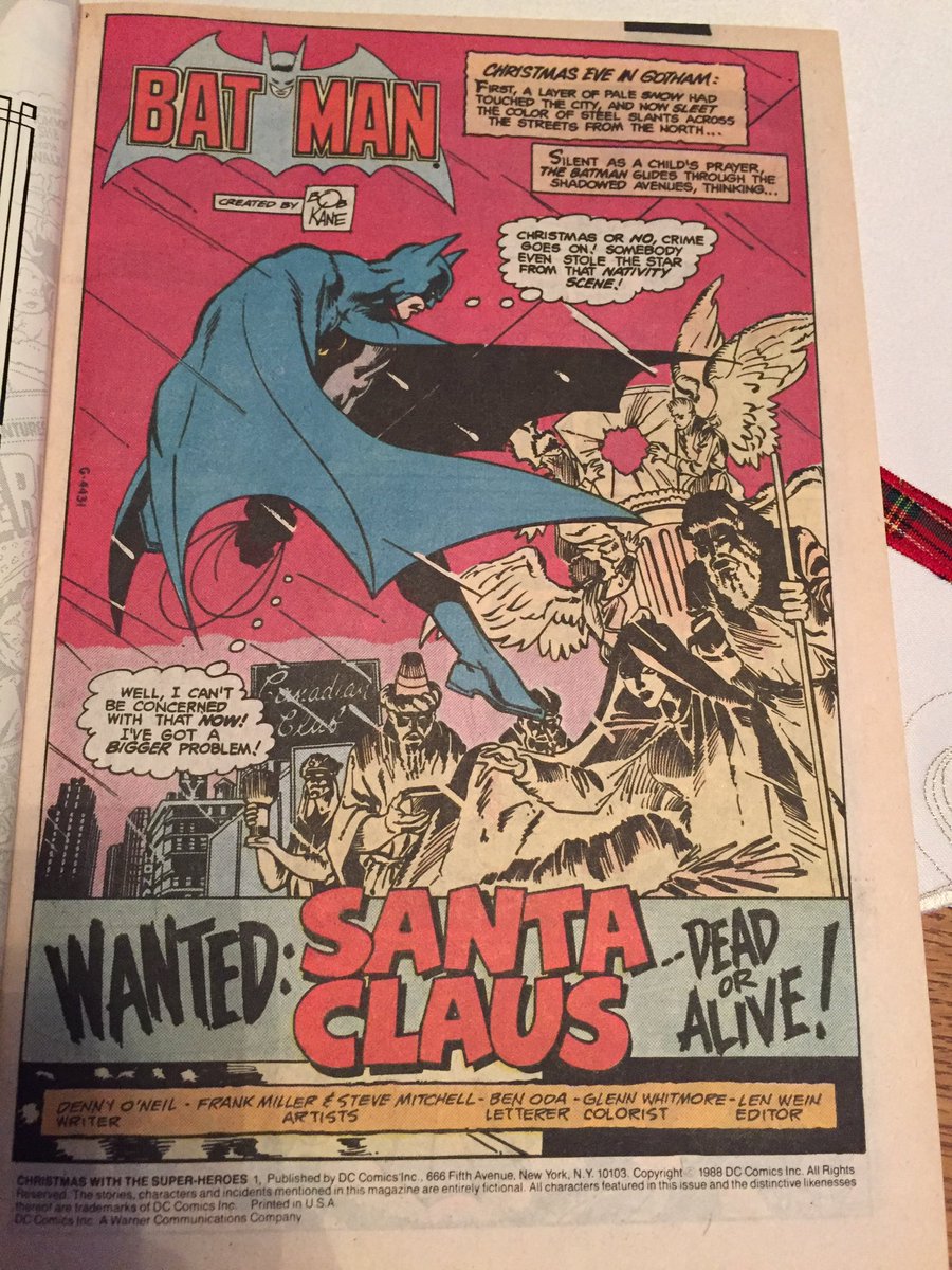 Christmas Comics Day 02 - CHRISTMAS WITH THE SUPERHEROES #1 (1988) - another reprint compilation, this time DC stories and it a pretty stellar affair: Frank Miller, Jose Luis Garcia Lopez, Neal Adams, Curt Swan, Nick Cardy, Dick Dillin...