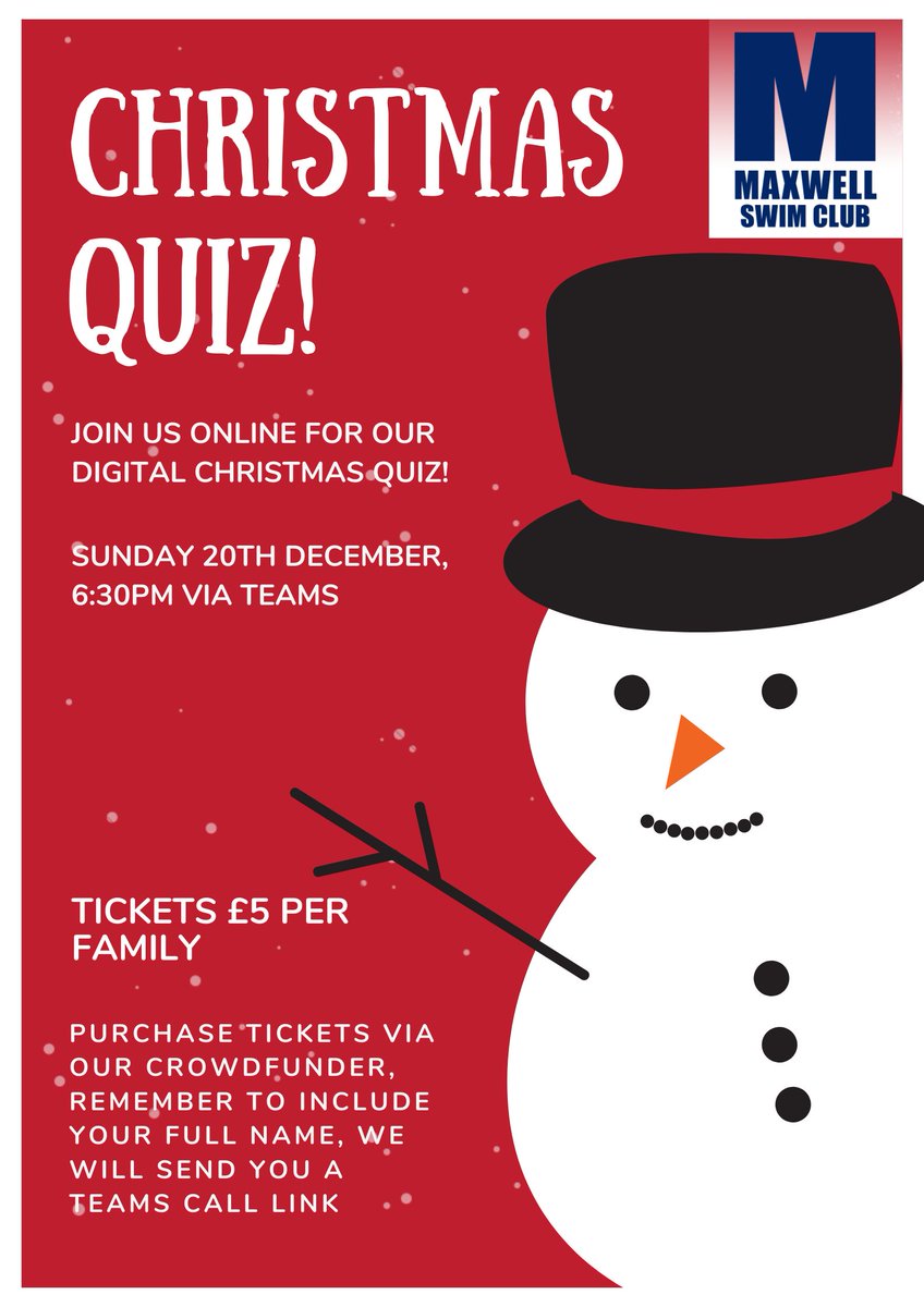 MaxwellSwimClub's tweet photo. **Christmas Fundraisers!**

Hi All,
We have set up a Crowdfunding page to attempt to help the club financially through the difficult period that is COVID-19. Please do take a look at our page and some of the fantastic rewards available to select by... https://t.co/SG5VSBy78r https://t.co/qRL9ROmRoL