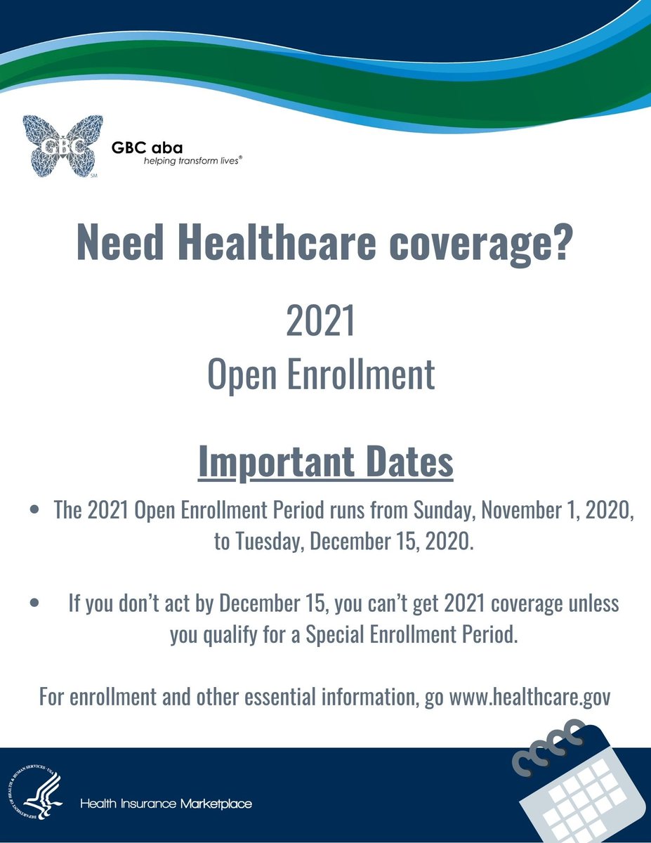 #OpenEnrollment ends soon. The application is short, easy and could lead to better coverage and therapy options for your family. #GetCovered #Don'tWait https://t.co/wSIAfOM5QJ